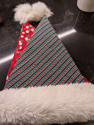 Customer photo review of The Snowbound Quilted Santa Hat Sewing Pattern | Digital PDF Pattern