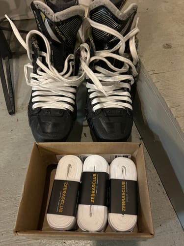 Customer photo review of WHITE WAXED HOCKEY REFEREE LACES