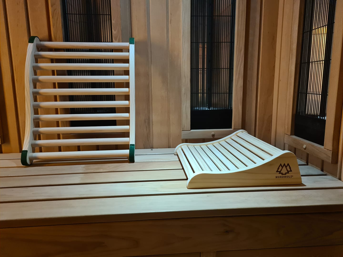 Customer photo review of Sauna Kopfstütze + Sauna Rückenlehne 2er Set