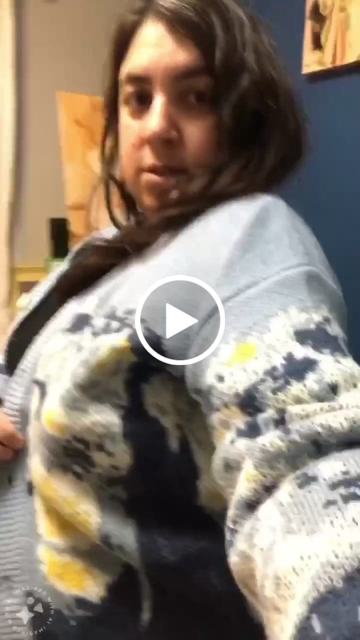 Customer video review of Van Gogh Starry Night Knitted Cardigan sweater
