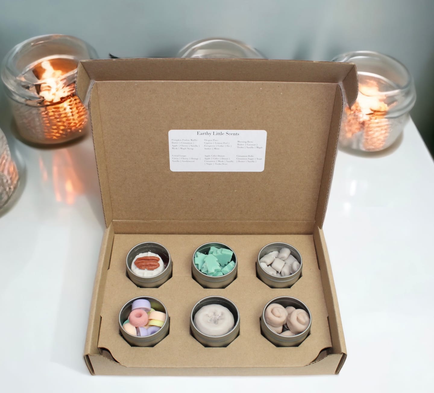 Customer photo review of 2 oz Candle Tin 6-Pack Shipping Box™