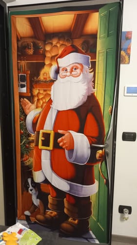 Customer photo review of Decorazione per porta d'ingresso di Natale 2023