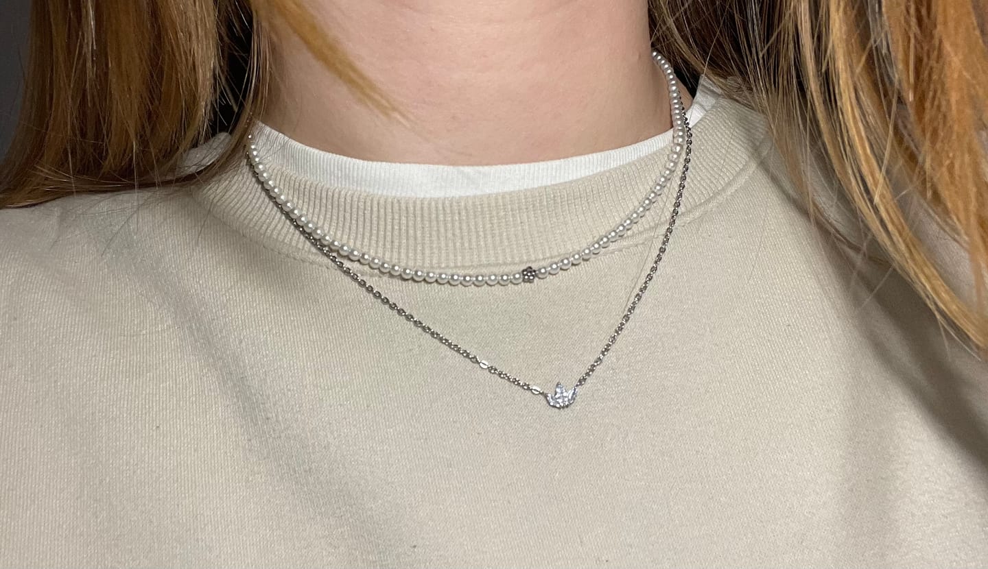 Customer photo review of Cataleya Halskette | 18K vergoldet