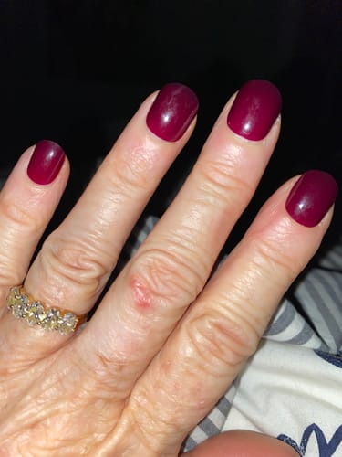 Customer photo review of You Had Me At Merlot Press On Nails (24PC)