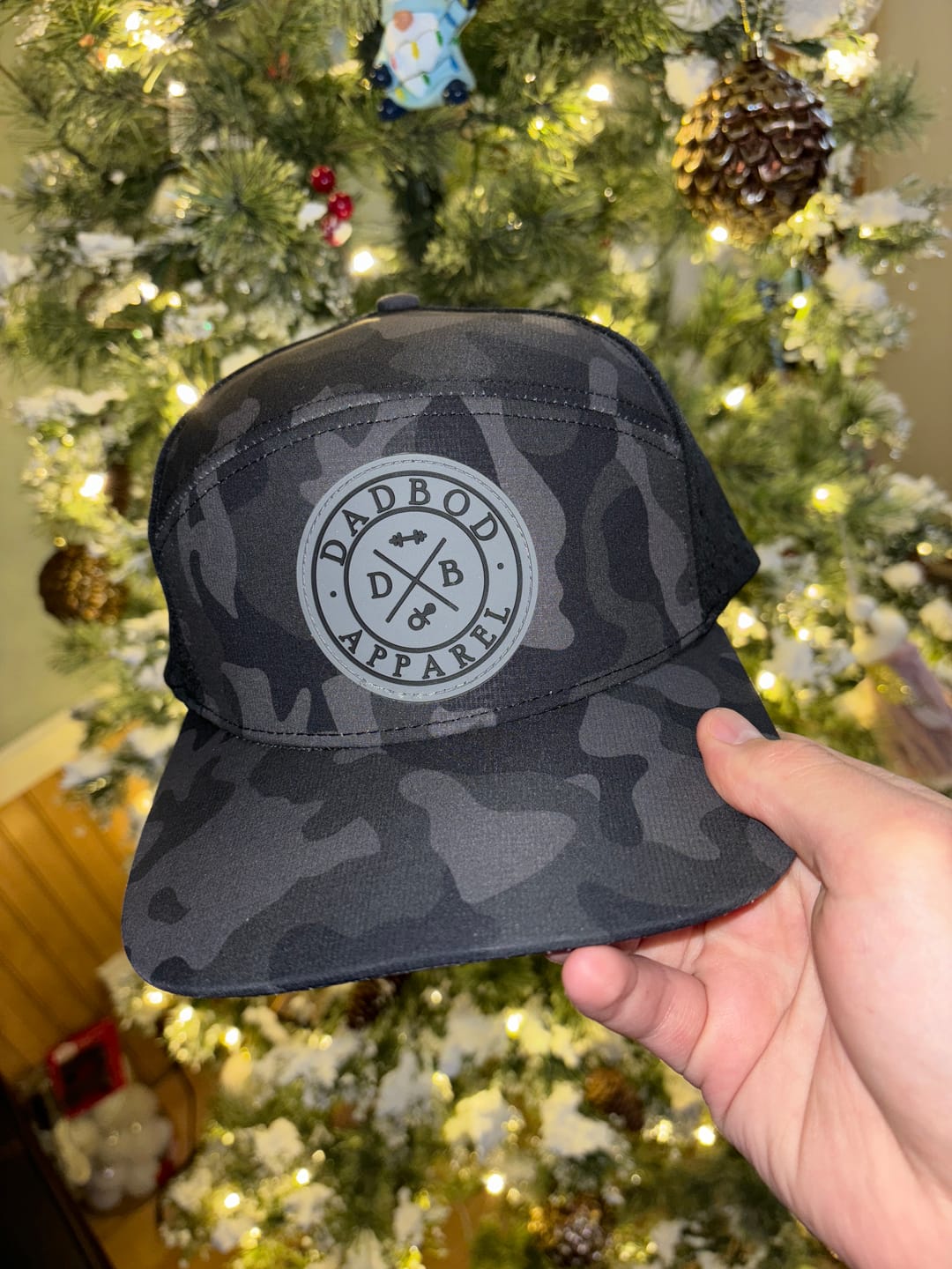 Customer photo review of Premium Active 6-Panel Logo Hat (Multicam Black)