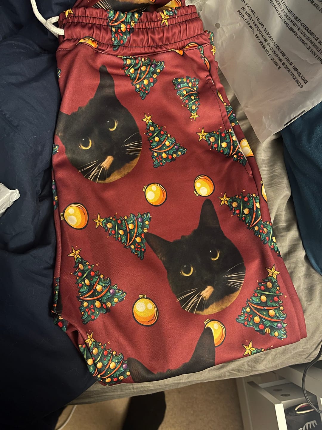 Customer photo review of Custom Your Own Sweatpants With Your Pet Face
