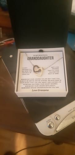 Customer photo review of [ALMOST SOLD OUT] To My Beautiful Granddaughter - Intertwined Hearts Keepsake Necklace Gift Set - SS117GM