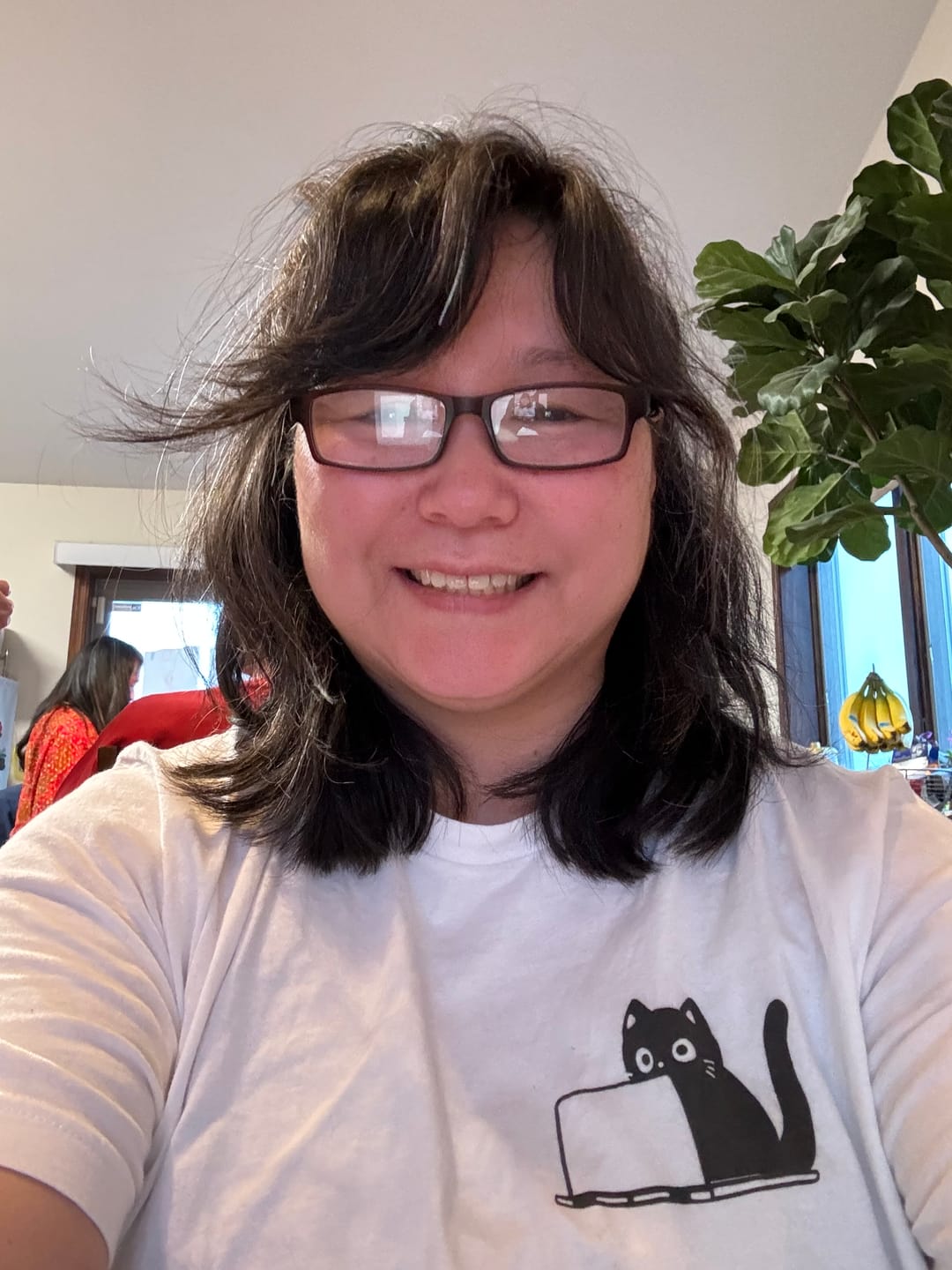 Customer photo review of The Coding Cat T-Shirt
