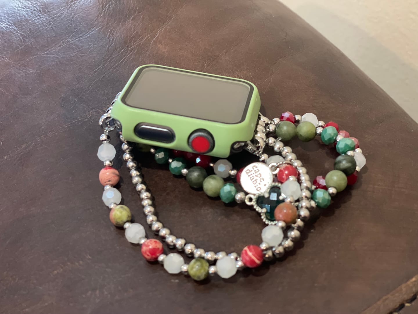 Customer photo review of Merry Filigree Stretch Apple Watch Strap