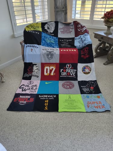 T-shirt quilt featuring forest grove high school marching band by Maria from FL