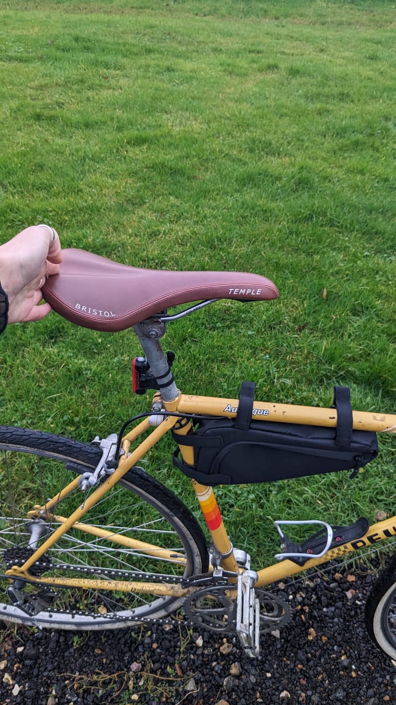 Customer photo review of Temple Bristol Saddle Brown