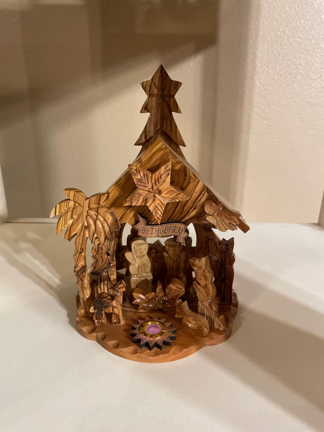 Customer photo review of Olive Wood Nativity Scene with Music Box (8x6 inches) - Guaranteed Delivery By Christmas(Order Today)