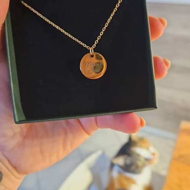 Customer photo review of Coin Halskette mit Gravur