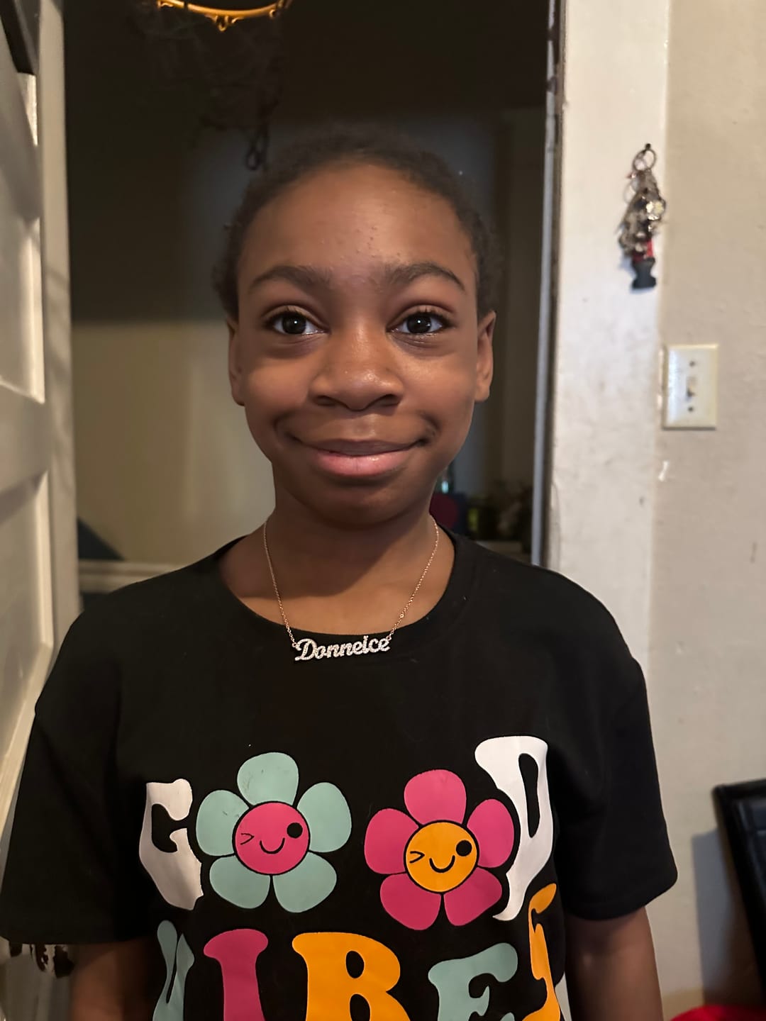Customer photo review of Kids Iced Name Necklace