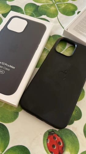 Customer photo review of iPhone 12 Leather Case with MagSafe