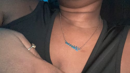 Customer photo review of Personalized Name Necklace