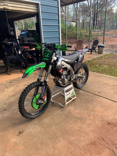 Customer photo review of Custom Seat Cover: 21-'24 KX250