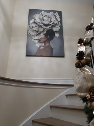 Customer photo review of 'Woman Unfold' Framed Canvas