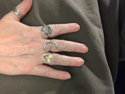 Customer photo review of Citrine Teardrop Ring Sterling Silver