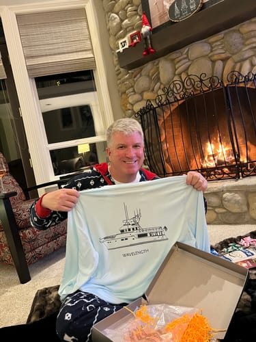 Customer photo review of Dri-Fit Custom Boat Shirts - Long Sleeve