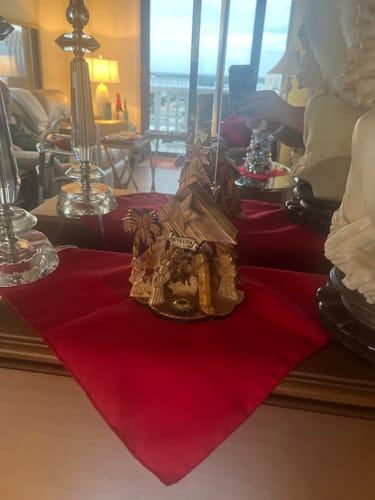 Customer photo review of Olive Wood Nativity Scene with Music Box (8x6 inches) - Guaranteed Delivery By Christmas(Order Today)