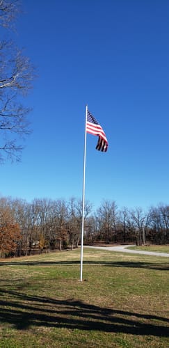Customer photo review of 5x9.5ft 2-ply polyester American Flag