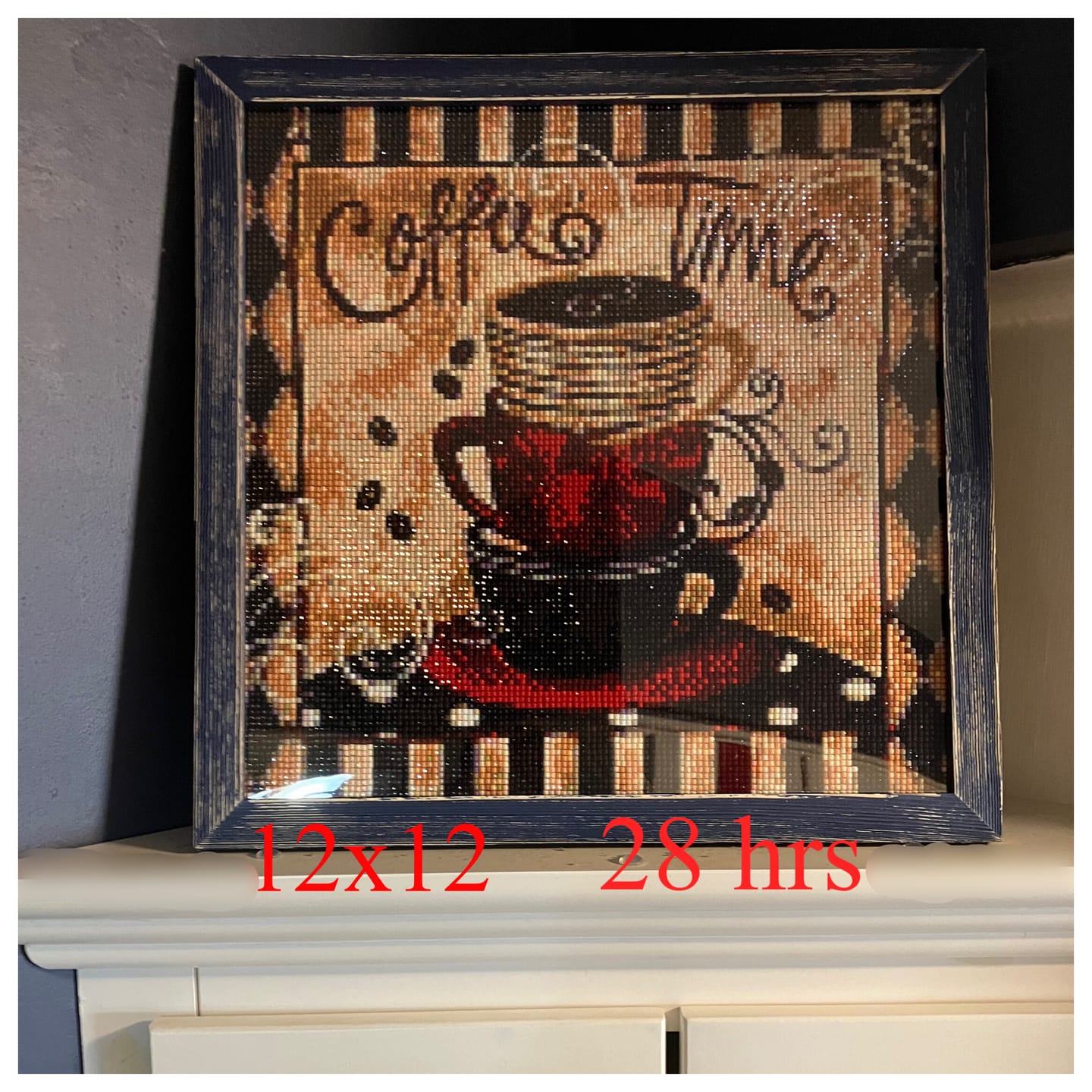 Customer photo review of Coffee Time - Premium Diamond Painting Kit