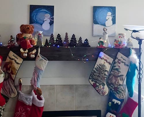 Customer photo review of Distressed Mantels