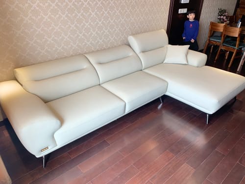 Customer photo review of AVIA - Sofa góc da tựa gật gù, đường chỉ dù lục giác