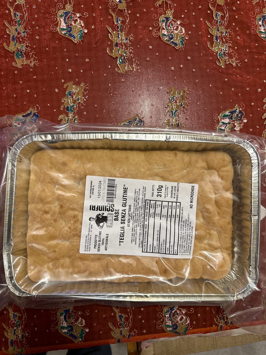 Customer photo review of Teglia SENZA GLUTINE E LATTOSIO