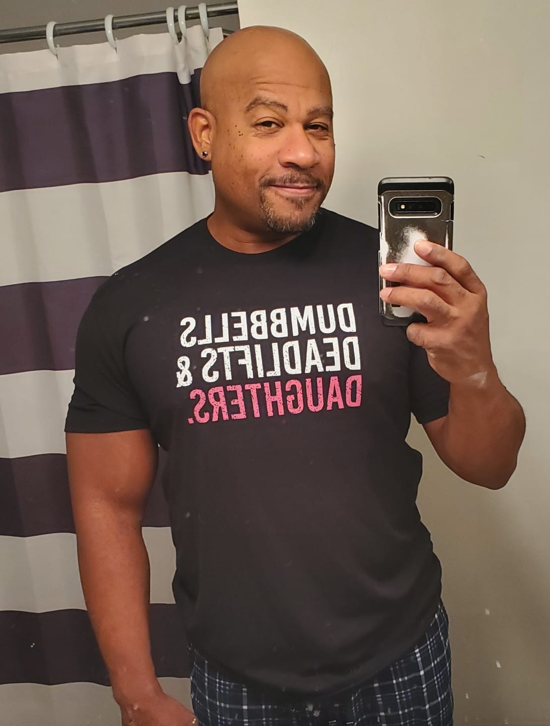 Customer photo review of Dumbbells Deadlifts & Daughters Shirt