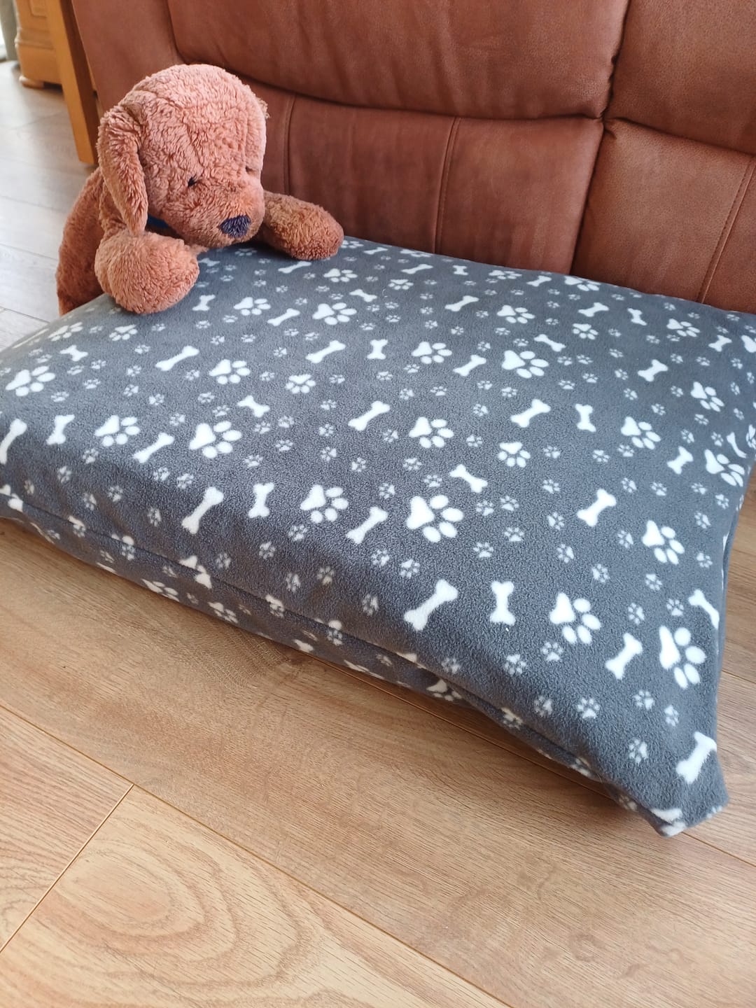 Customer photo review of Paw Print & Bones Anti Pill Polar Fleece Fabric