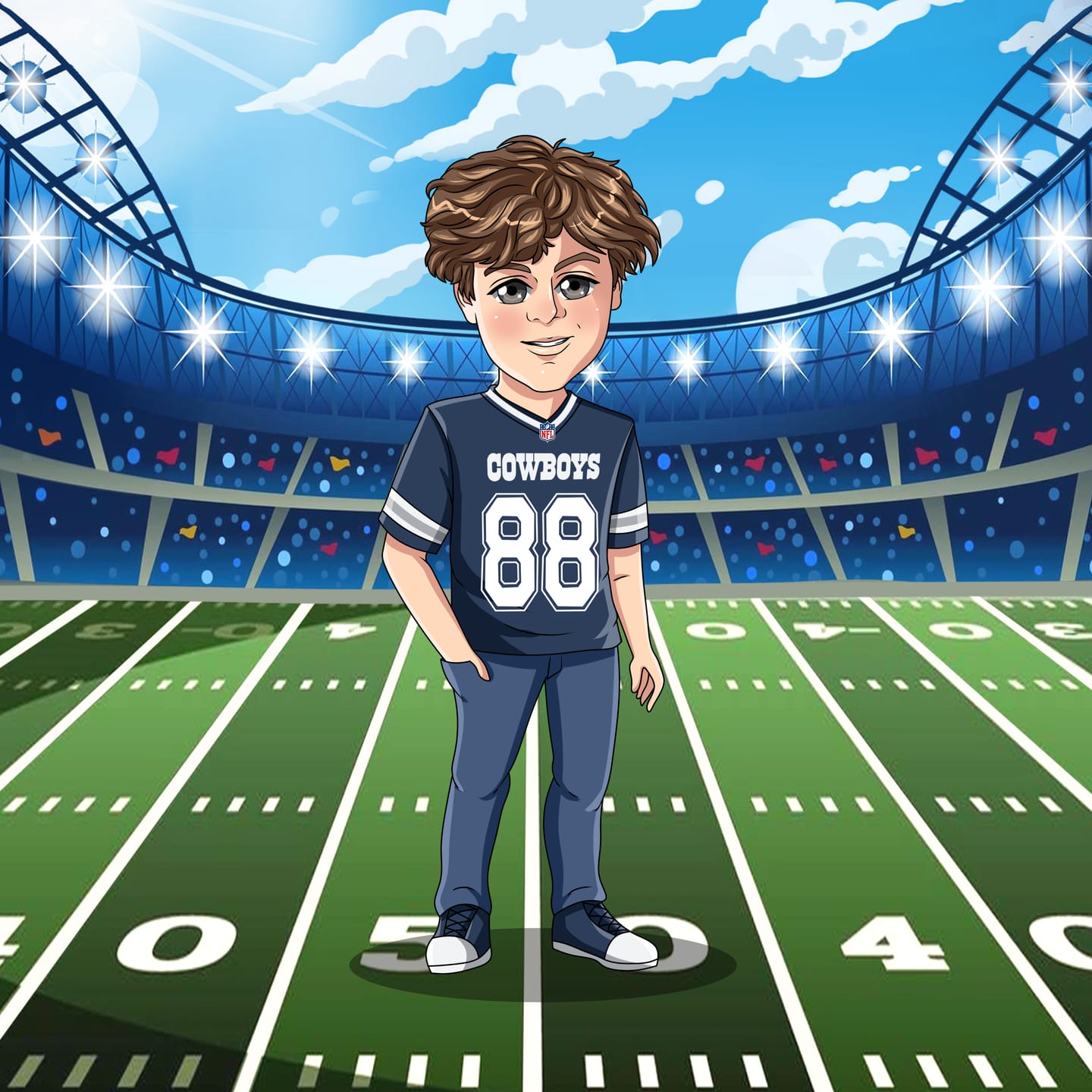 Customer photo review of Sports Custom Portrait