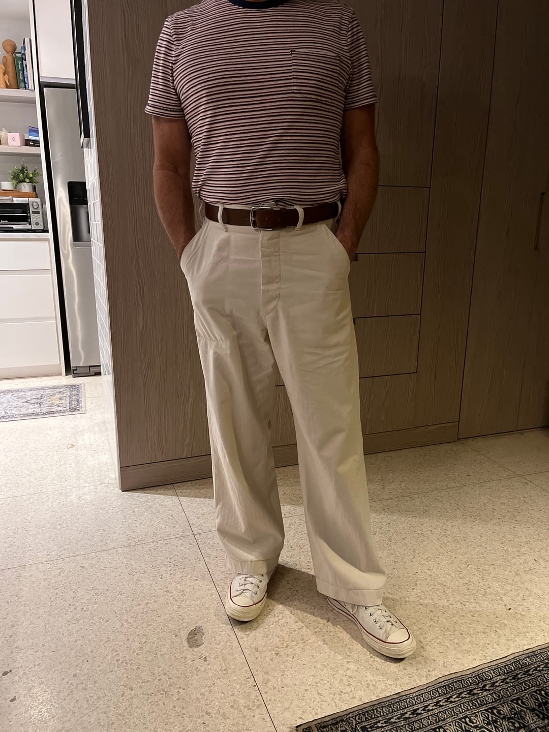 Customer photo review of USN Herringbone Deck Pants