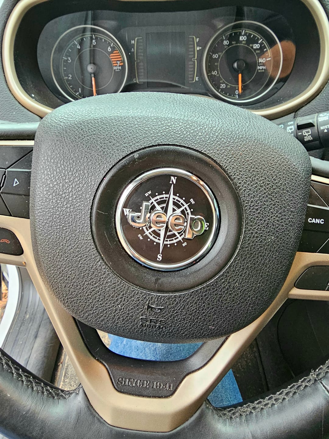 Customer photo review of Compass Steering Wheel Decal for Jeep