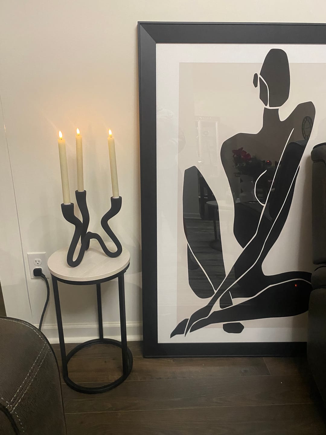 Customer photo review of Ebony Elevated Candelabra