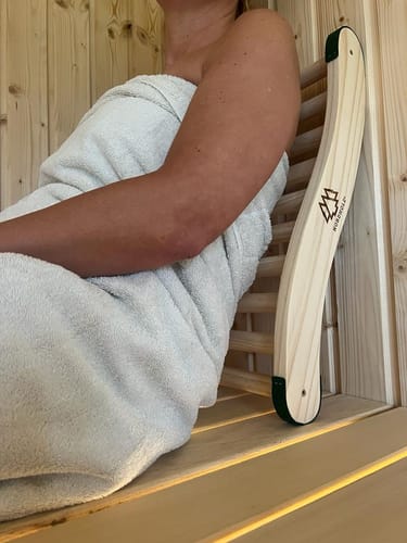 Customer photo review of Sauna Kopfstütze + Sauna Rückenlehne Set