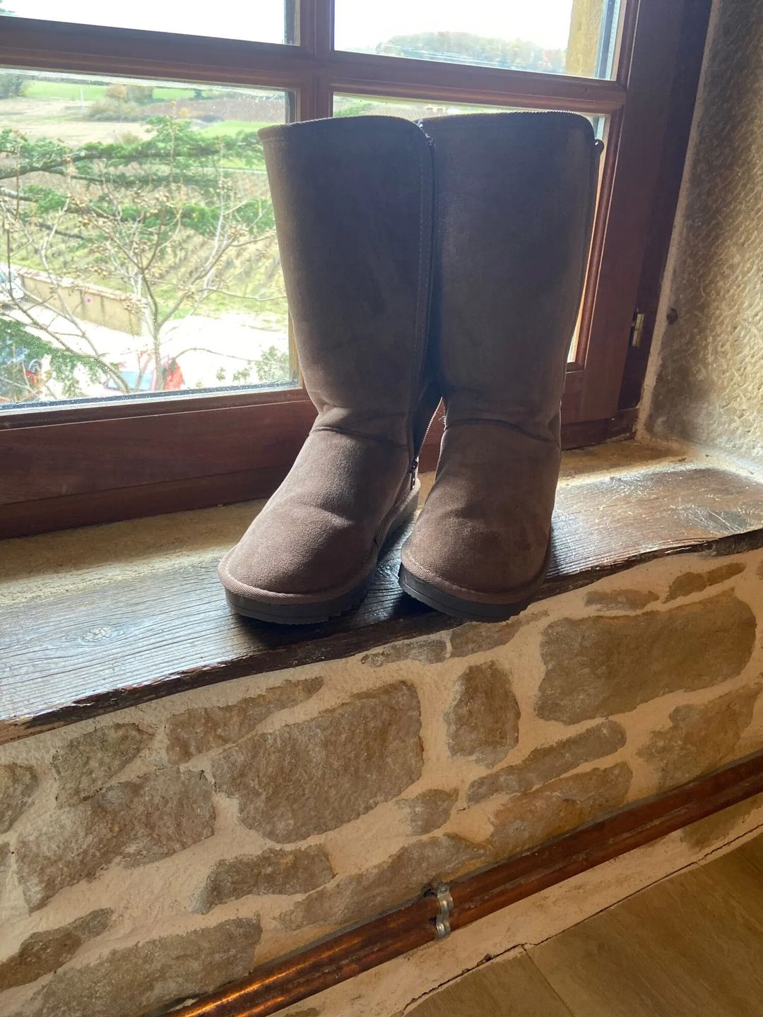 Customer photo review of Bottes d'hiver Fluffy en suède
