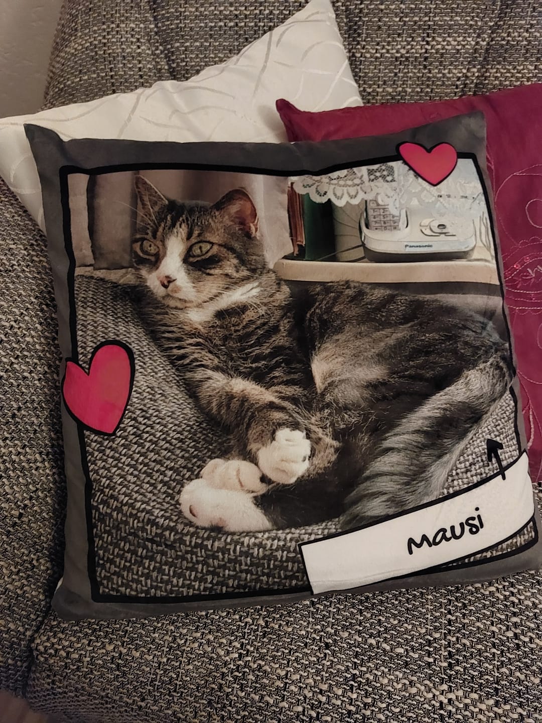 Customer photo review of Fotokissen mit Herzchen - Individuelles Kissen