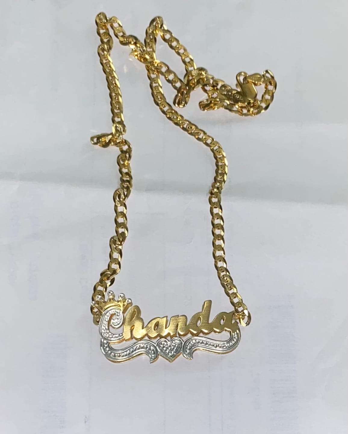 Customer photo review of Double Plated Name Necklace "Christina"