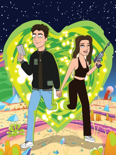 Customer photo review of 'Rick and Morty' Custom Portrait