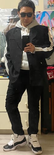 Customer photo review of BJHG Striped Blazer