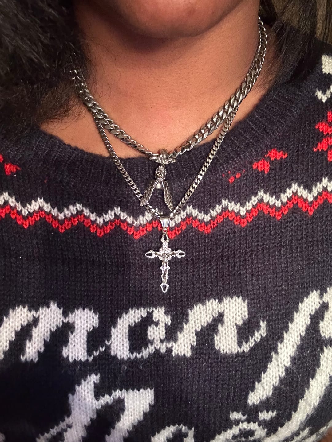 Customer photo review of CRUCIFIX CROSS PENDANT