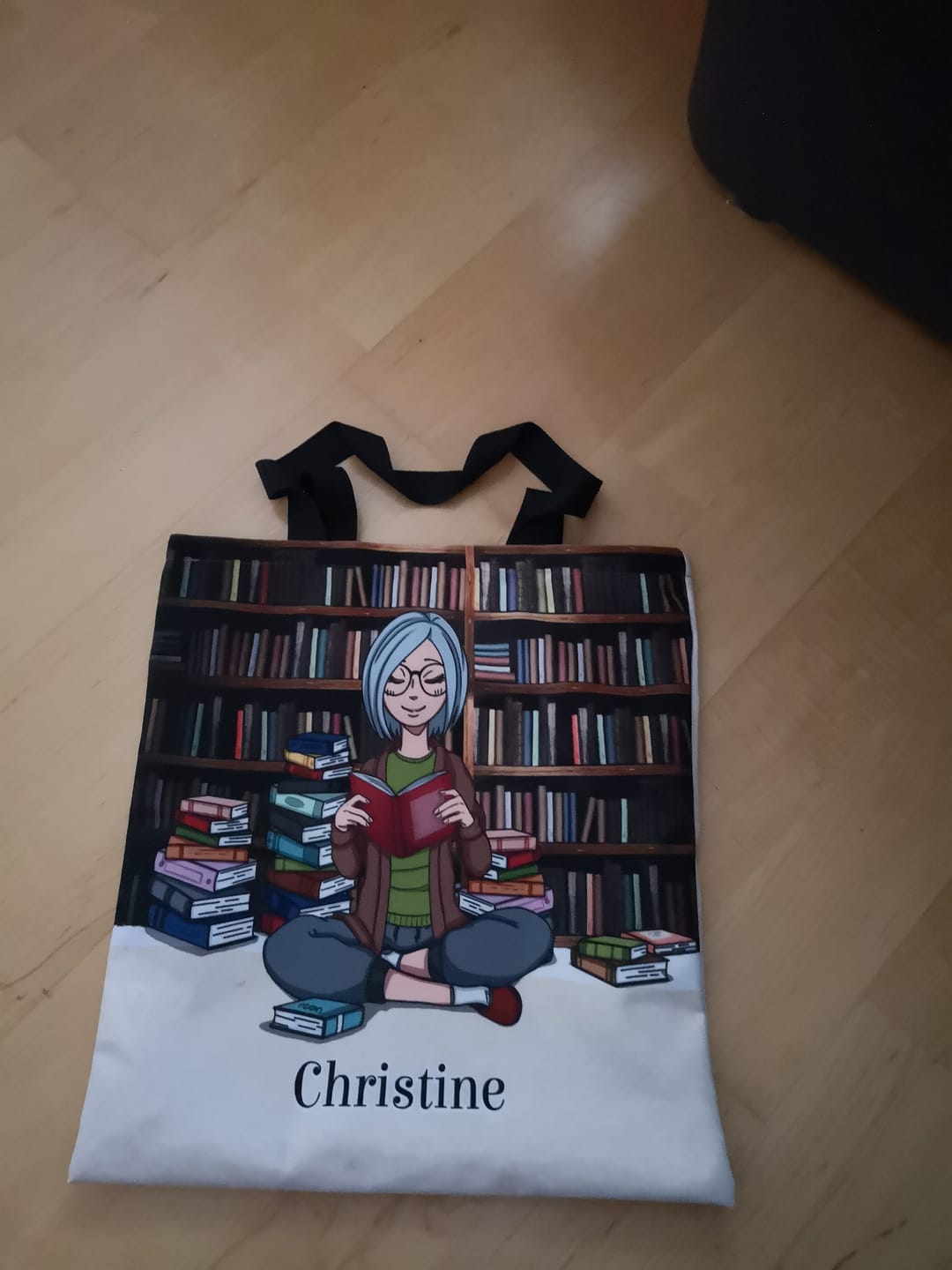Customer photo review of Büchermädchen - Individuelle Tragetasche