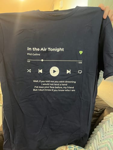 Customer photo review of Your Favorite Song T-Shirt Music Player