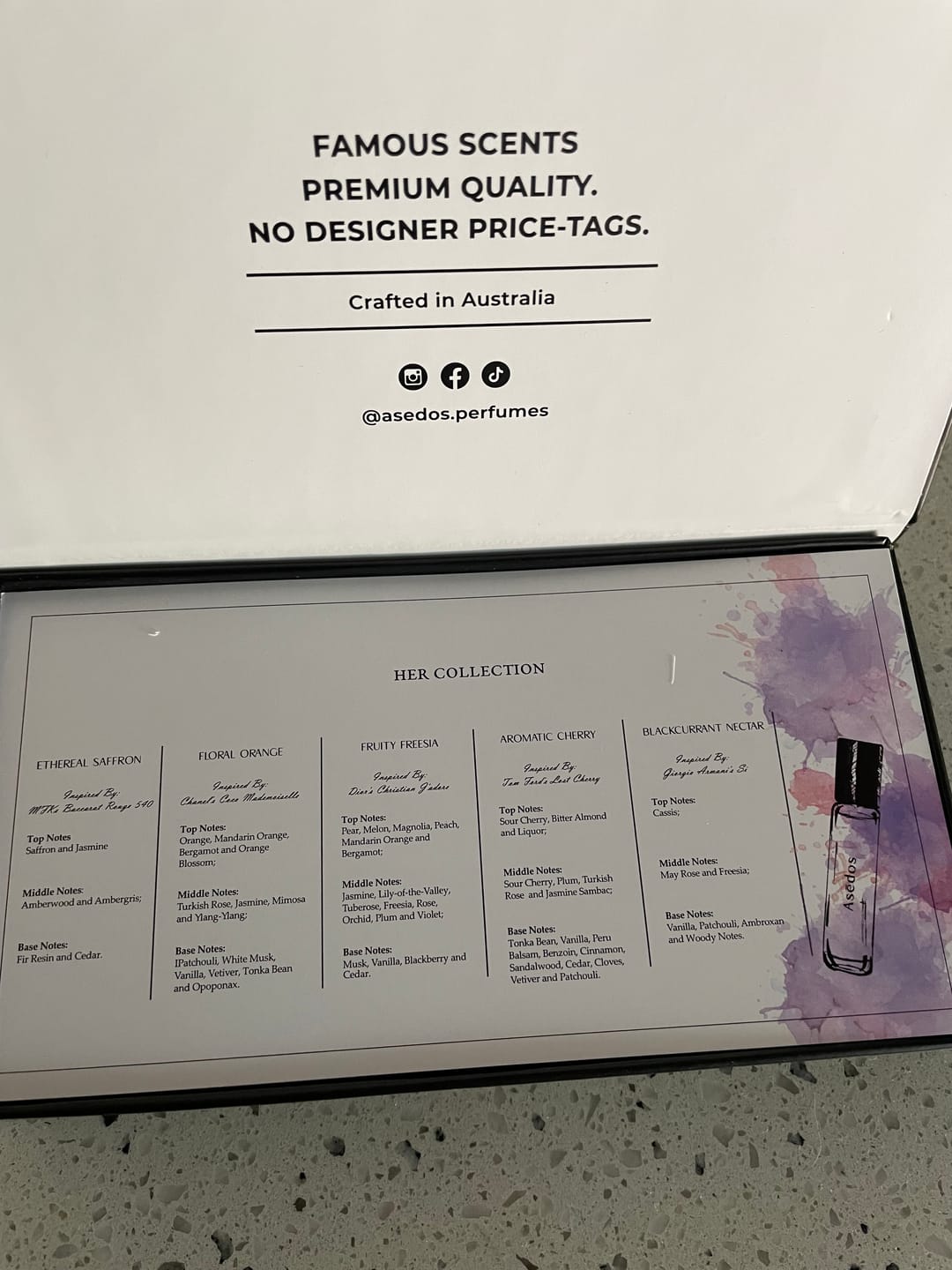 Customer photo review of Asēdos Perfume Oil Set - Her Collection