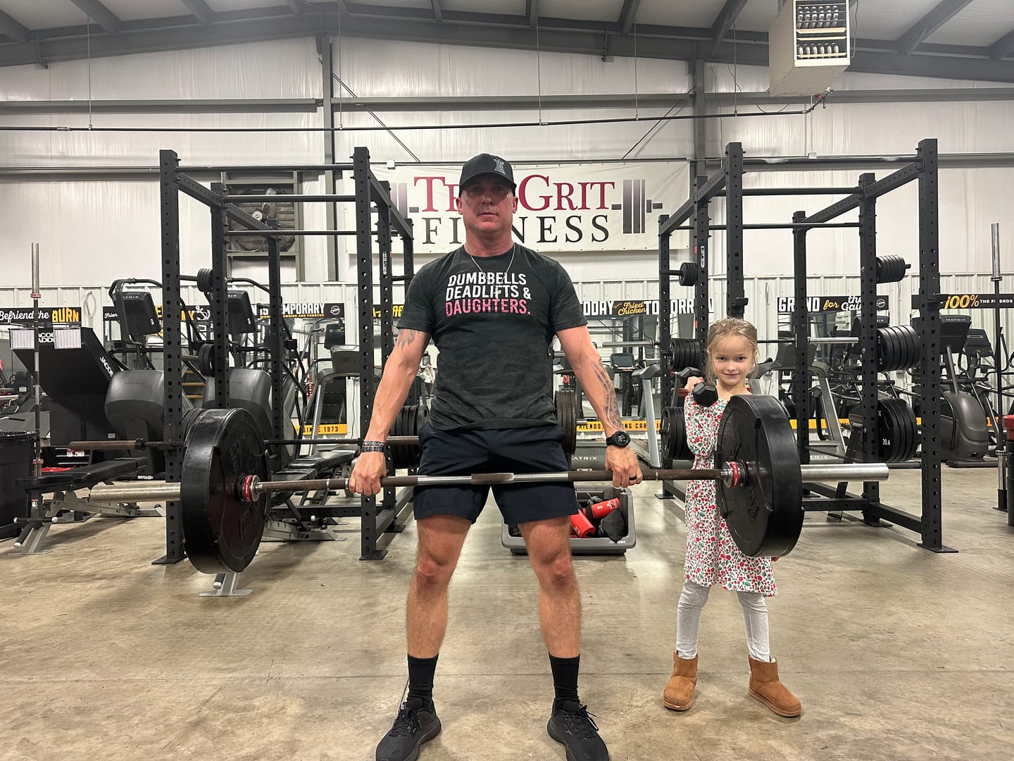 Customer photo review of Dumbbells Deadlifts & Daughters Shirt