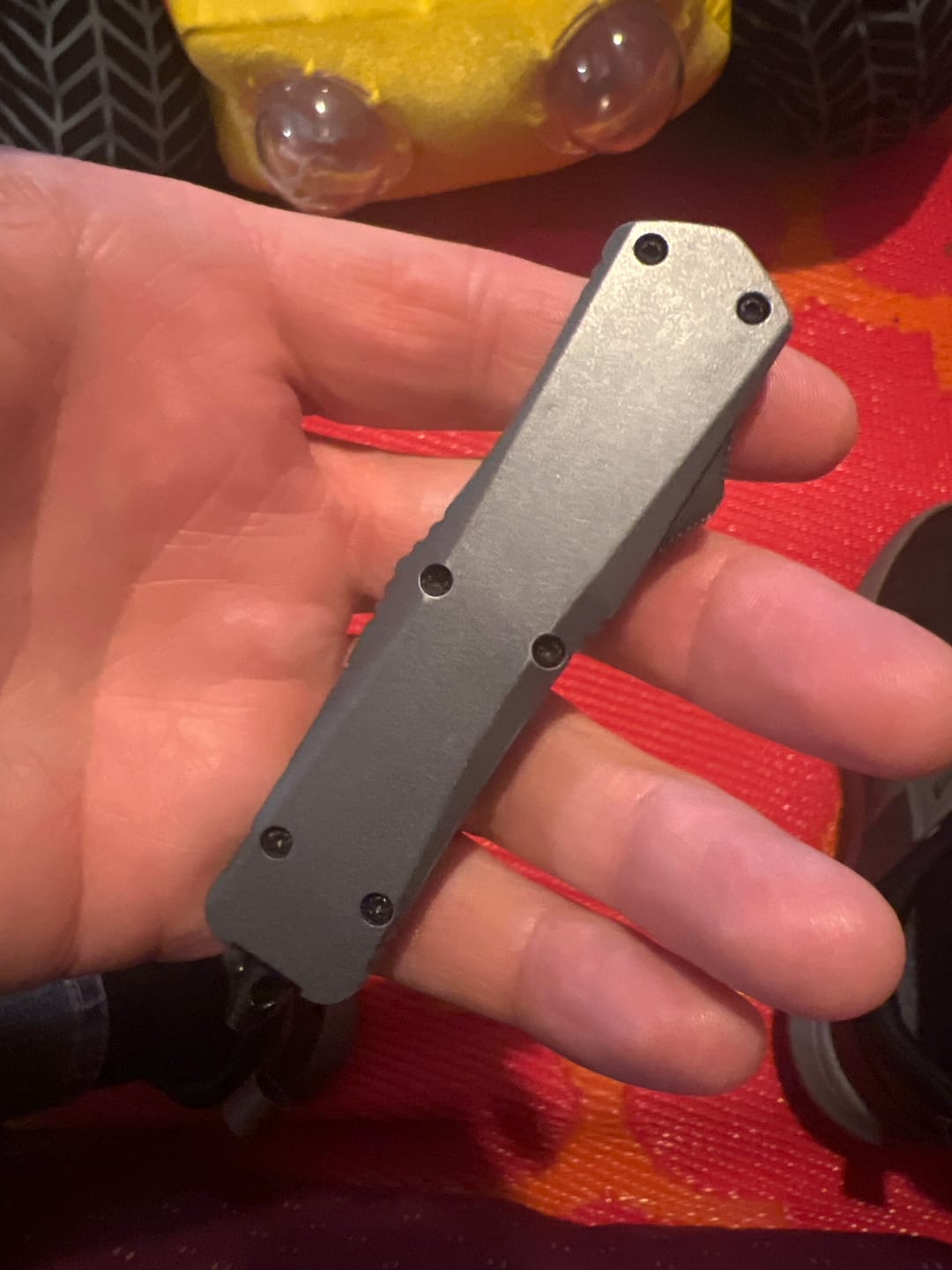 Customer photo review of Carbon Fiber Ghost OTF Knife (Multiple Blade Styles Available)