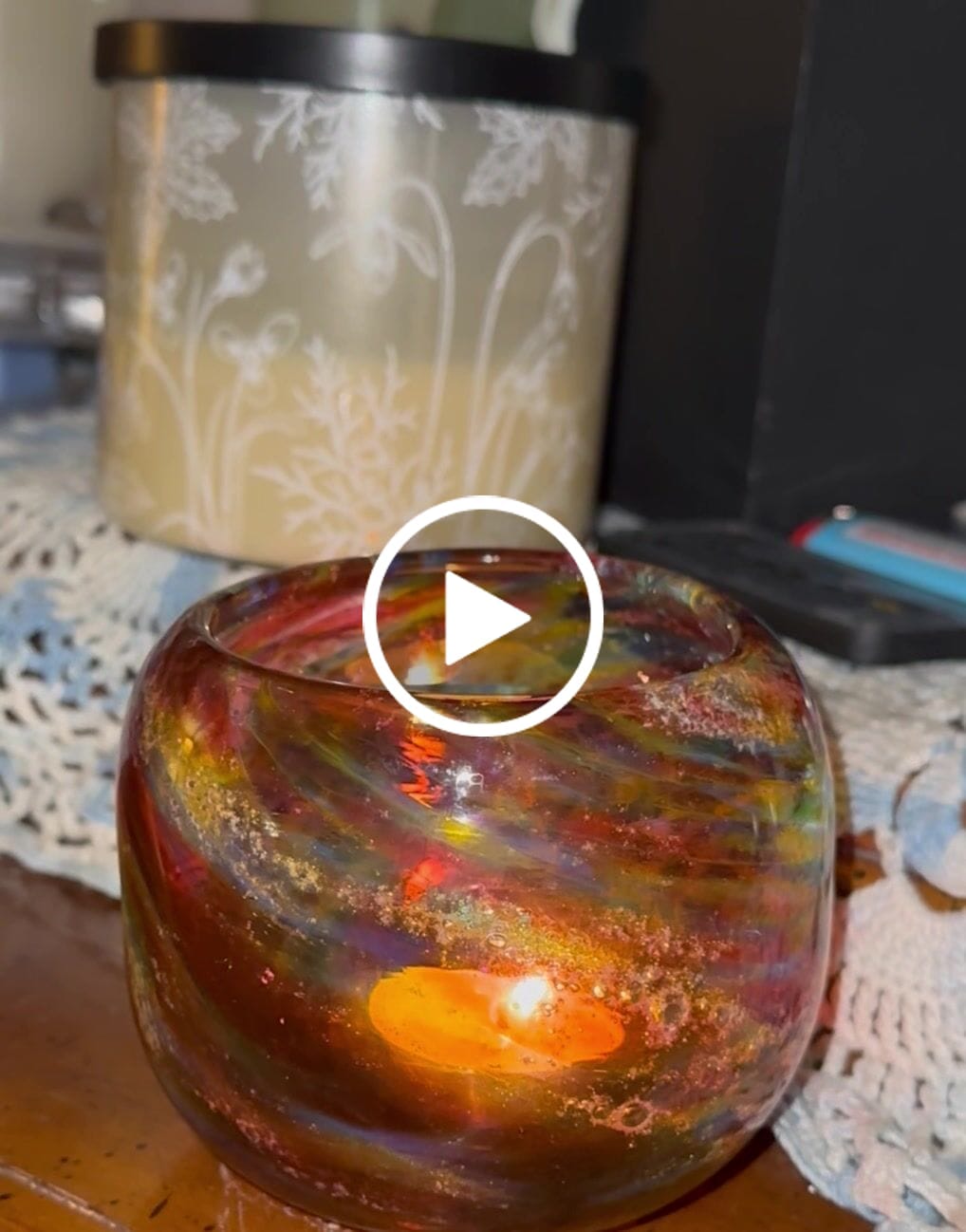Customer video review of Glass Votive with Infused Cremation Ashes