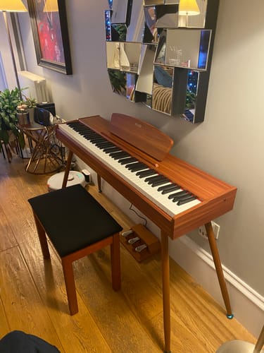 Customer photo review of Donner DDP-80 Wooden Style 88 Key Weighted Digital Piano with Stand & 3 Pedal